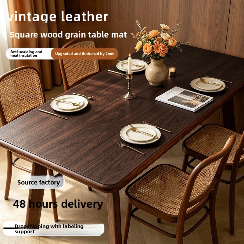 Home Textiles News - Housse de table en cuir imitation