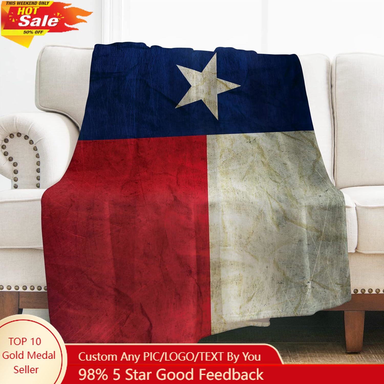 Home Textiles And Decor - Lévènes Texas drapeau jeter couverture cadeaux